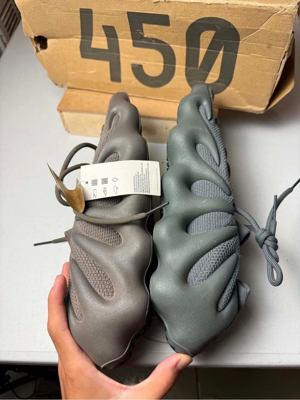 New Mix match Adidas Yeezy 450 Sz 12 not the same shoe